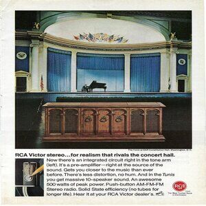 1967 RCA Victor Stereo Realism Rivals Concert Hall Vintage Mag Print Ad/Poster